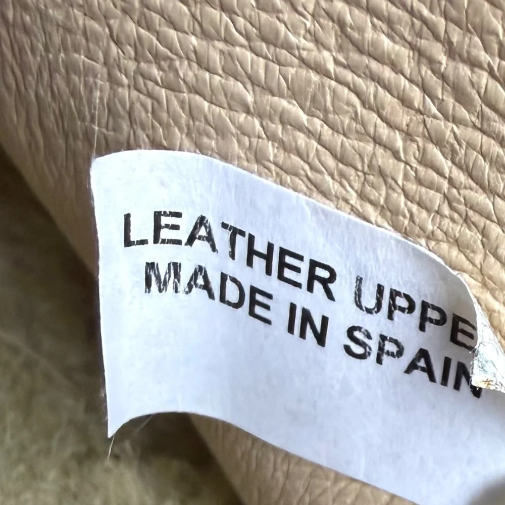 Patricia Green Espadrille Slides Black Leather Wedge (10)